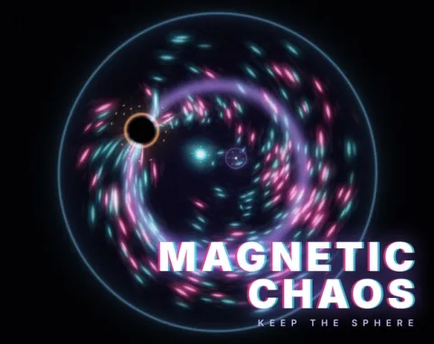 Magnetic Chaos: Keep the Sphere, a new physics survival arcade game by zachstera3