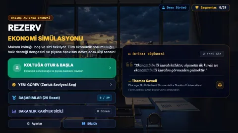 Rezerv: Economy Simulator, a new economic policy simulation game by rezerv-games